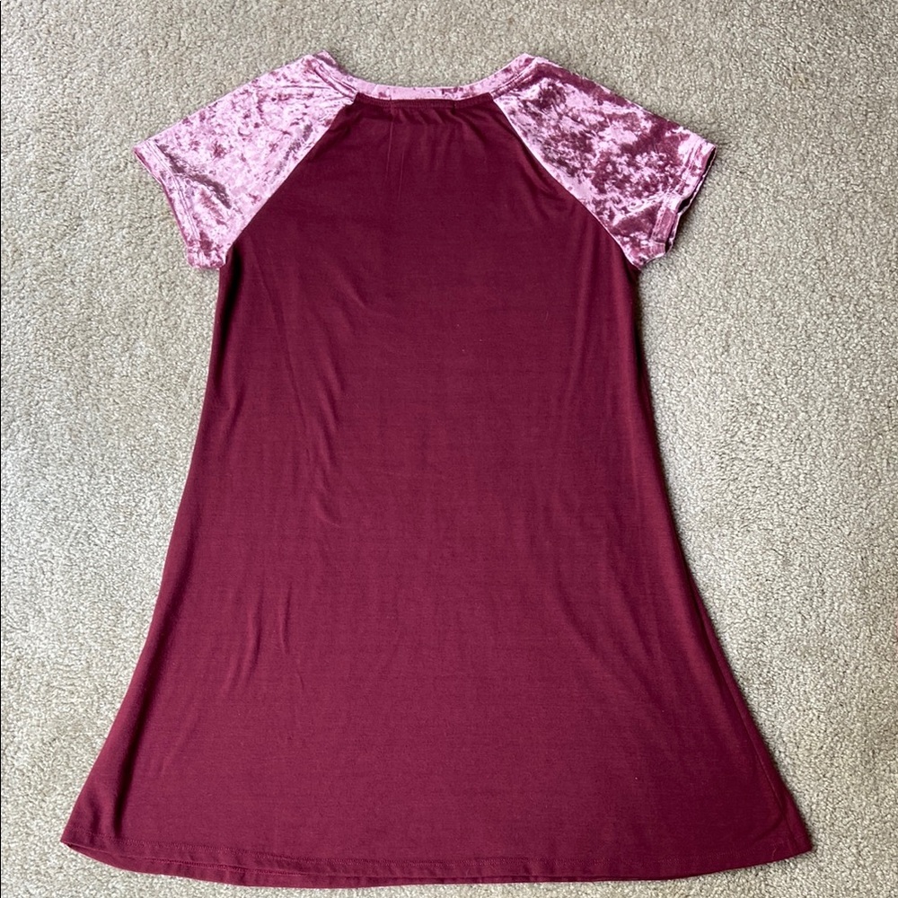 Wallflower Velvet Accents Tshirt Dress - Picture 7 of 7